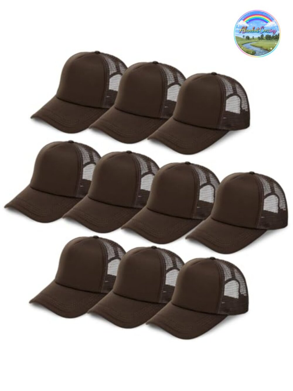 10 Pack Blank Trucker Hats Mesh Sublimation Adjustable Baseball Caps